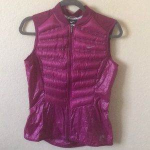 Nike Hot Pink Warm Aeroloft 800 Down Filled Running Vest